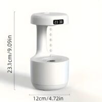 Humidificador antigravedad con luz y reloj