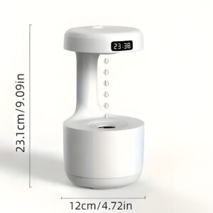Humidificador antigravedad con luz y reloj